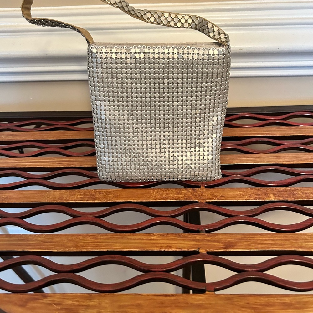 SILVER MINI BAG WITH SHORT STRAP